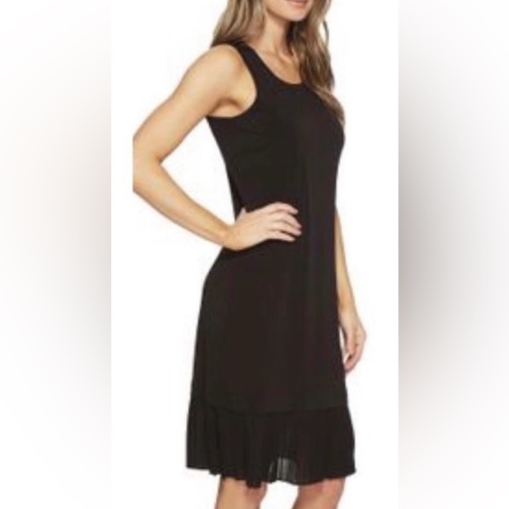 Michael Kors Black Classic Sleeveless Pleated Hem Dress NWT NEW Size Medium